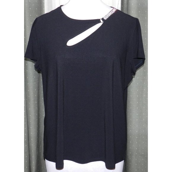 89th & Madison | Tops | 89th Madison Lot Of 2 Size 2x Embellished Stretch Blend Black Tops Plus ...